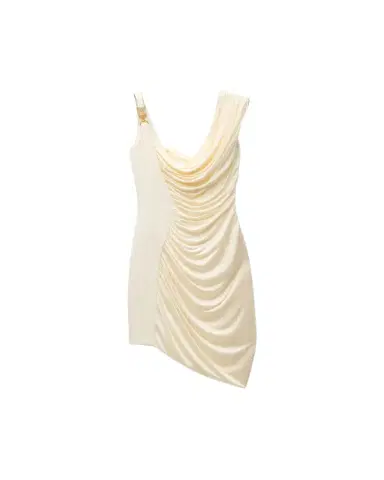 Versace Envers-Satin Crêpe Draped Mini Dress | Thumbnail 1 Versace Envers-Satin Crêpe Draped Mini Dress | Thumbnail 1