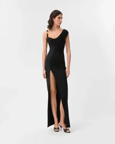 Versace Viscose Liquid Jersey Draped Gown | Thumbnail 2