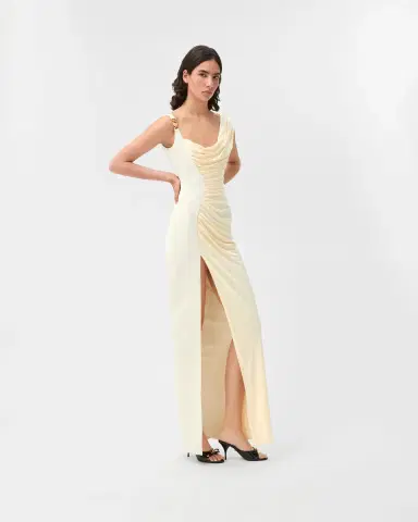 Versace Viscose Liquid Jersey Draped Gown | Thumbnail 2