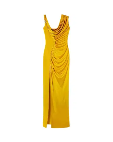 Versace Viscose Liquid Jersey Draped Gown | Thumbnail 1