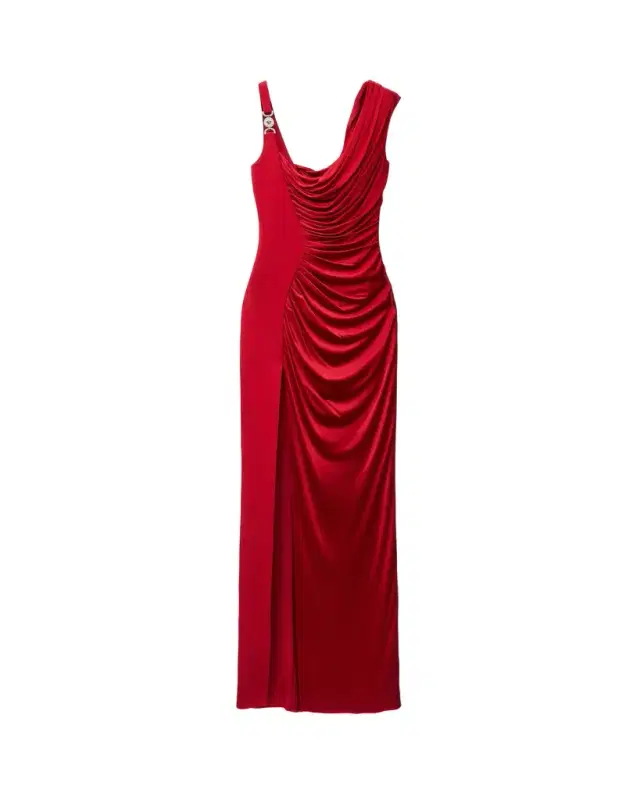 Versace Viscose Liquid Jersey Draped Gown