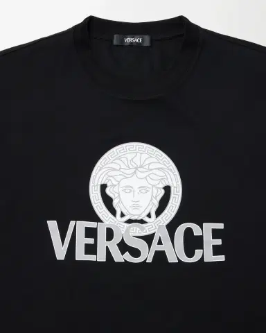 Versace Printed Cotton-Jersey T-Shirt | Thumbnail 2