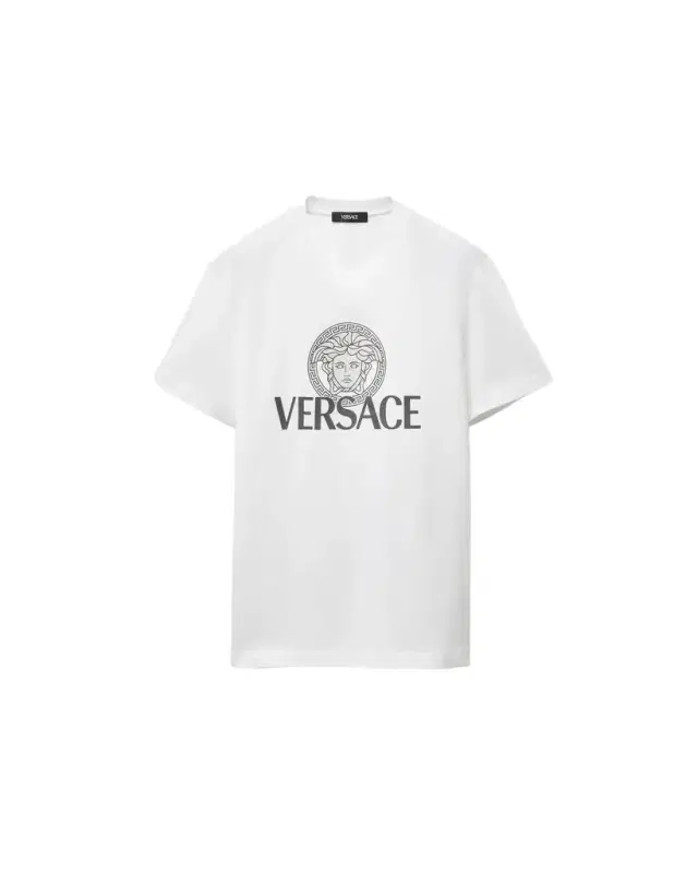 Versace Printed Cotton-Jersey T-Shirt