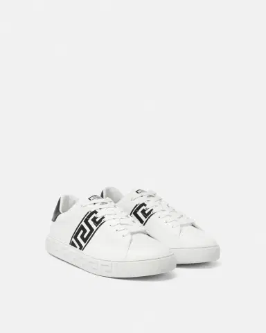 Versace Greca Embroidered Nylon Sneakers | Thumbnail 2