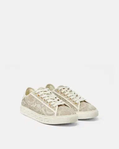 Versace Greca Jacquard Canvas Sneakers | Thumbnail 2