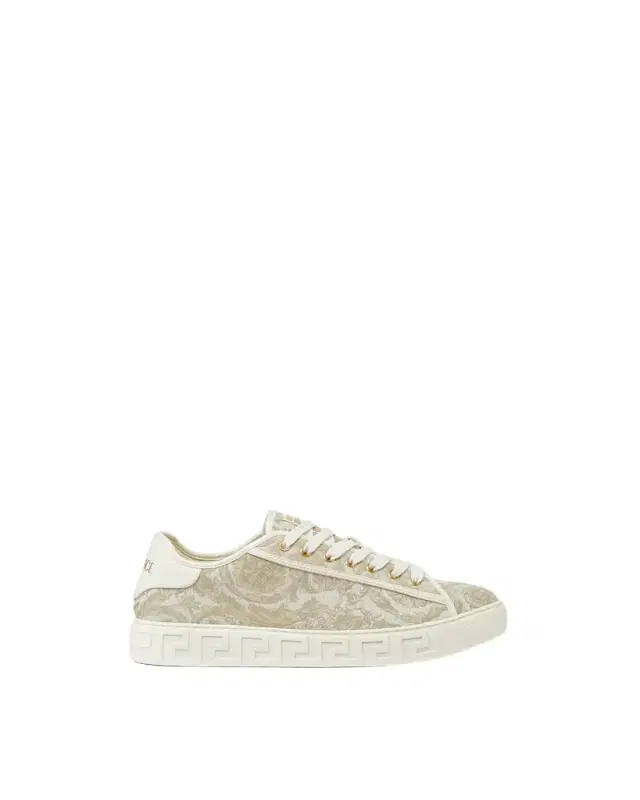 Versace Greca Jacquard Canvas Sneakers