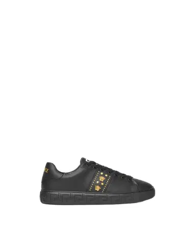 Versace Greca Embellished Nylon Sneakers | Thumbnail 1