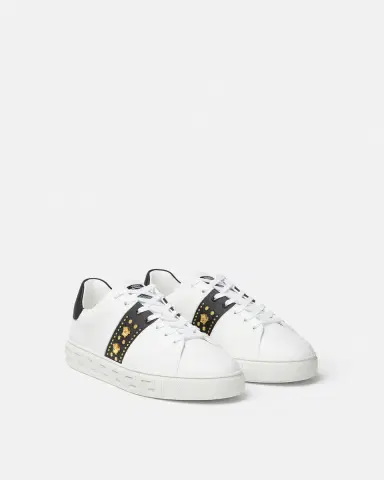 Versace Greca Embellished Nylon Sneakers | Thumbnail 2