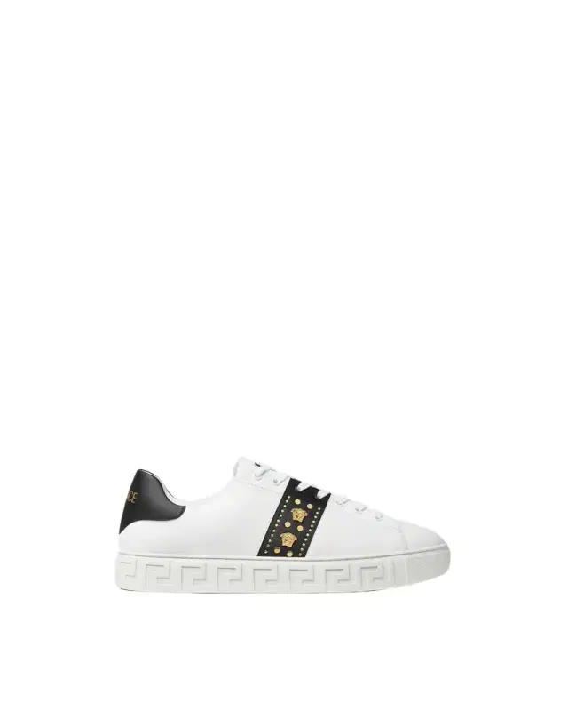 Versace Greca Embellished Nylon Sneakers