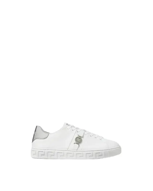 Greca Leather Sneakers Greca Leather Sneakers