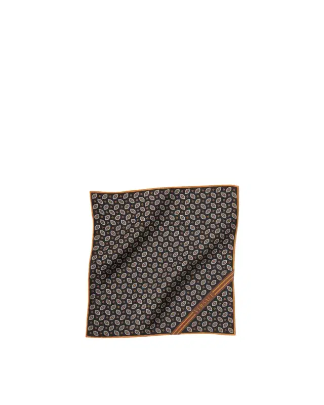 Versace Printed Silk Twill Pocket Square