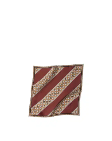 Versace Printed Silk Twill Pocket Square | Thumbnail 1 Versace Printed Silk Twill Pocket Square | Thumbnail 1