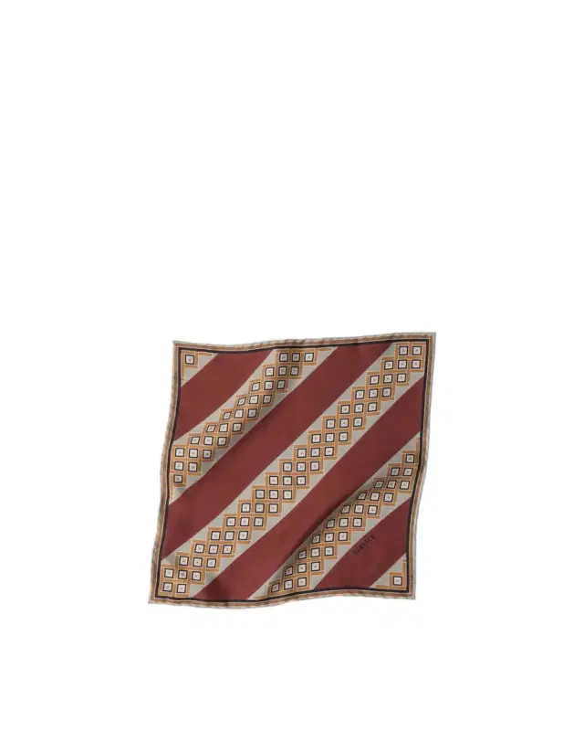 Versace Printed Silk Twill Pocket Square