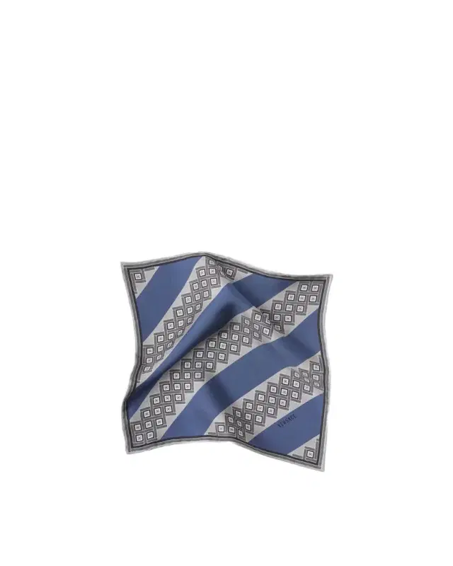 Versace Printed Silk Twill Pocket Square