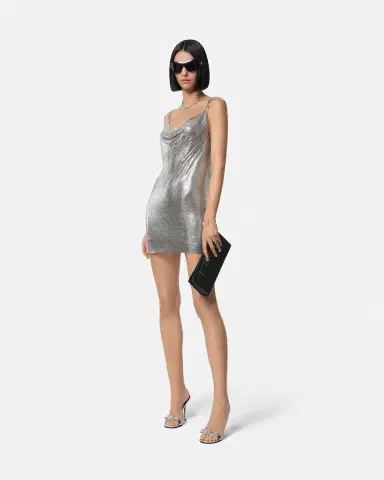 Versace Metal Mesh Slip Mini Dress | Thumbnail 2 Versace Metal Mesh Slip Mini Dress | Thumbnail 2