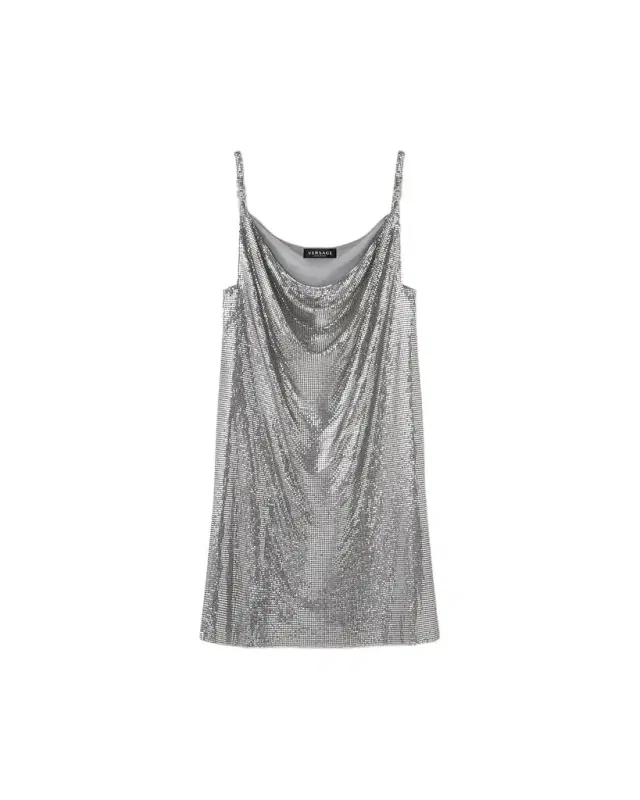Metal Mesh Slip Mini Dress Metal Mesh Slip Mini Dress