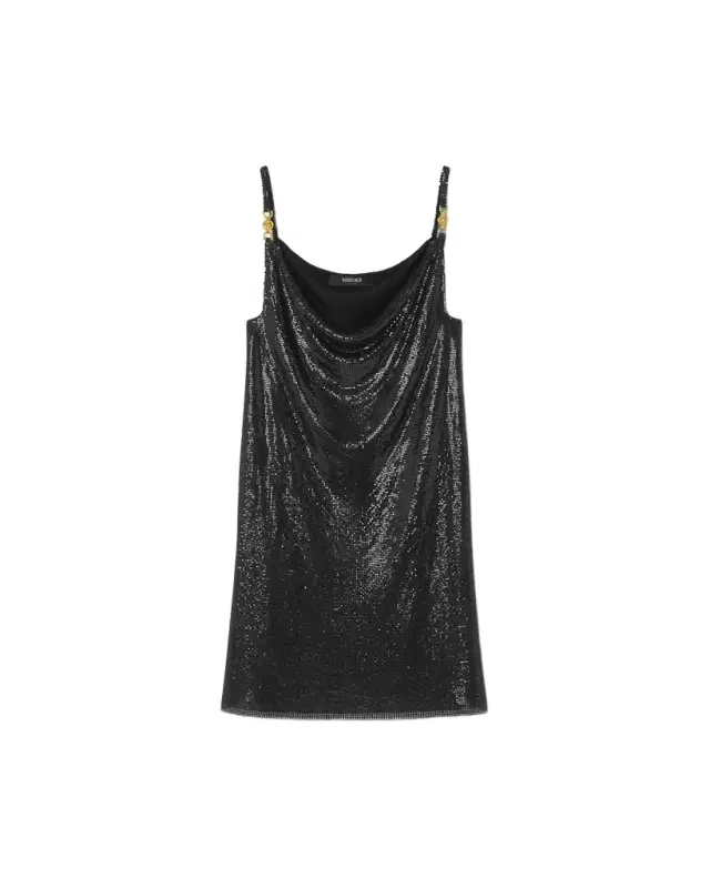 Versace Metal Mesh Slip Mini Dress