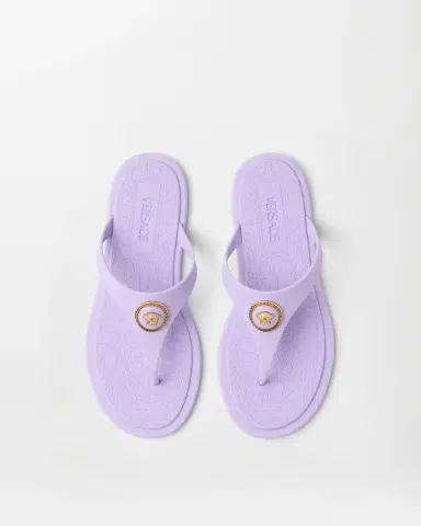 Versace Alia Rubber Flat Sandals | Thumbnail 2
