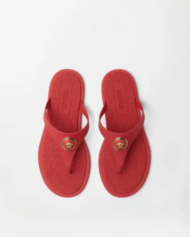 Versace Alia Rubber Flat Sandals | Thumbnail 2