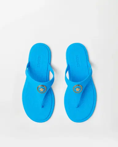 Versace Alia Rubber Flat Sandals | Thumbnail 2