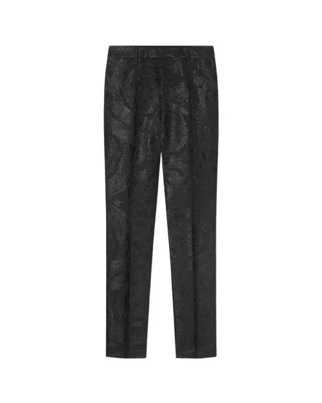 Versace Jacquard Wool-Viscose Slim Formal Pants