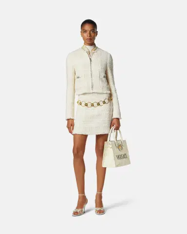 Versace Merino Wool Fitted Ribbed Knit Top | Thumbnail 2