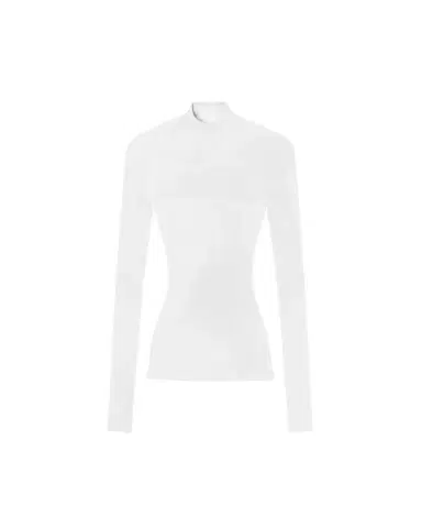 Versace Merino Wool Fitted Ribbed Knit Top | Thumbnail 1