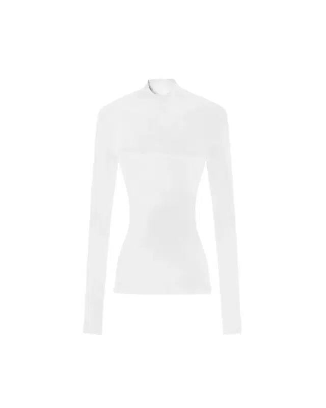 Versace Merino Wool Fitted Ribbed Knit Top
