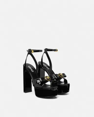 Versace Gianni Ribbon Patent Sandals 140 mm | Thumbnail 2 Versace Gianni Ribbon Patent Sandals 140 mm | Thumbnail 2