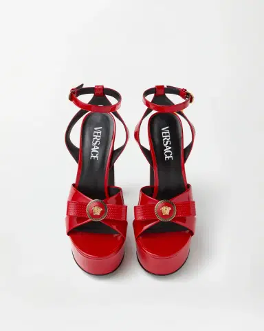 Versace Gianni Ribbon Patent Sandals 140 mm | Thumbnail 2 Versace Gianni Ribbon Patent Sandals 140 mm | Thumbnail 2