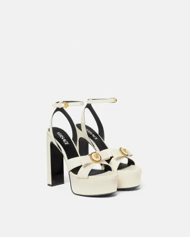 Versace Gianni Ribbon Leather Sandals 140 mm | Thumbnail 2 Versace Gianni Ribbon Leather Sandals 140 mm | Thumbnail 2