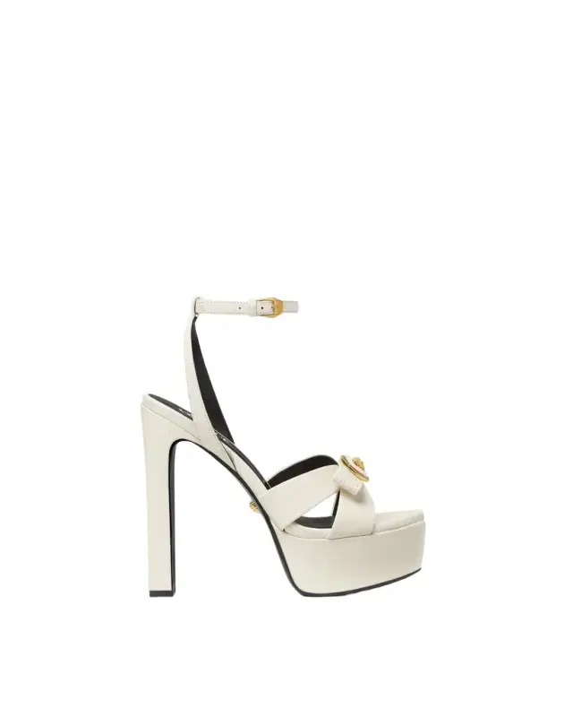 Versace Gianni Ribbon Leather Sandals 140 mm