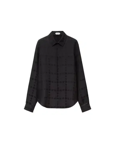 Versace Jacquard Silk Crêpe Satin Silk Shirt | Thumbnail 1 Versace Jacquard Silk Crêpe Satin Silk Shirt | Thumbnail 1