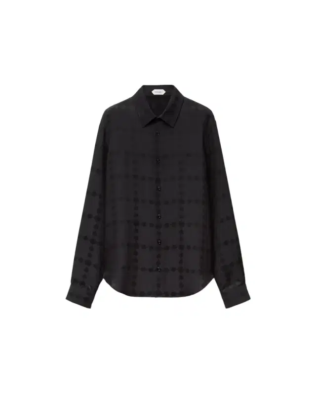 Versace Jacquard Silk Crêpe Satin Silk Shirt