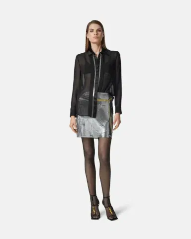 Versace Embellished Metal Mesh Mini Skirt | Thumbnail 2 Versace Embellished Metal Mesh Mini Skirt | Thumbnail 2
