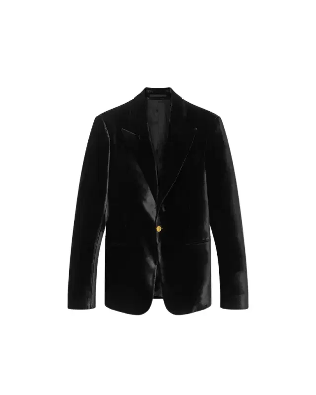 Versace Velvet Single-Breasted Blazer