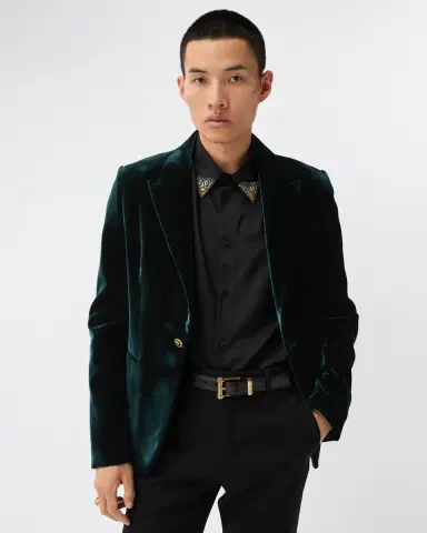 Versace Viscose Velvet Blazer | Thumbnail 2 Versace Viscose Velvet Blazer | Thumbnail 2