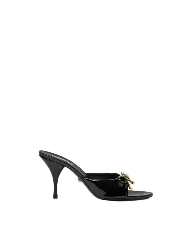 Versace Opera Bow Patent Mules 85 mm