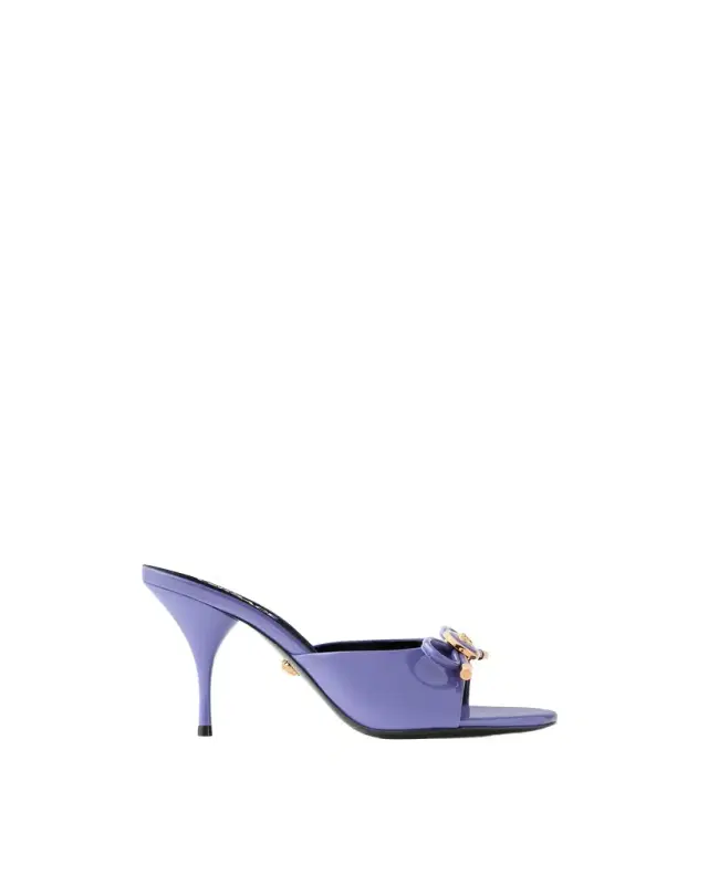 Versace Opera Bow Patent Mules 85 mm