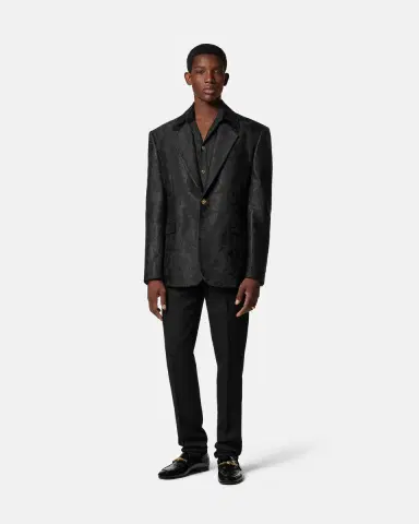 Versace Jacquard Cotton-Poplin Shirt | Thumbnail 2 Versace Jacquard Cotton-Poplin Shirt | Thumbnail 2