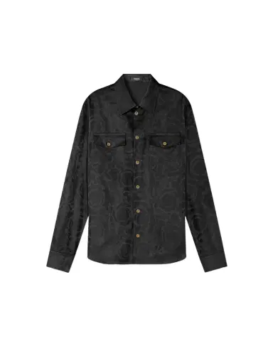 Versace Jacquard Cotton-Poplin Shirt | Thumbnail 1 Versace Jacquard Cotton-Poplin Shirt | Thumbnail 1