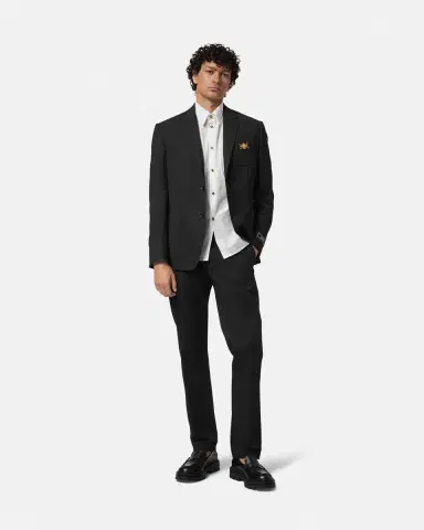 Versace Jacquard Cotton-Poplin Shirt | Thumbnail 2 Versace Jacquard Cotton-Poplin Shirt | Thumbnail 2