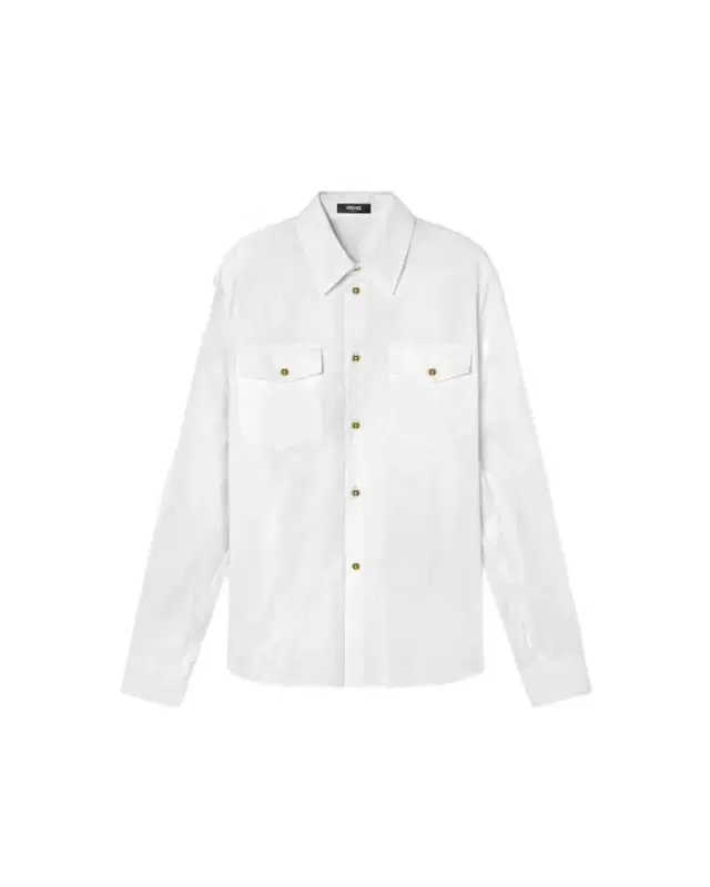 Versace Jacquard Cotton-Poplin Shirt