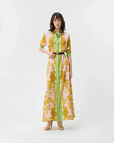 Versace Printed Silk Twill Long Dress | Thumbnail 2 Versace Printed Silk Twill Long Dress | Thumbnail 2