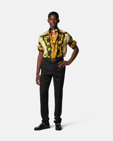 Versace Printed Silk Twill Regular Shirt | Thumbnail 2