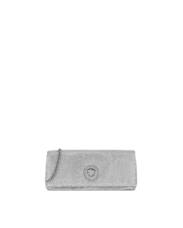 Versace La Medusa Metal Mesh Clutch