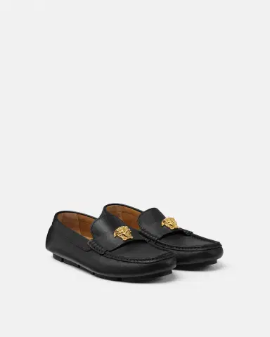 Versace La Medusa Leather Driver Shoes | Thumbnail 2 Versace La Medusa Leather Driver Shoes | Thumbnail 2