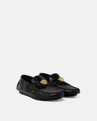 Versace Medusa Leather Driver Shoes | Thumbnail 2 Versace Medusa Leather Driver Shoes | Thumbnail 2
