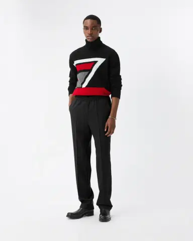 Versace Jacquard Wool Pants | Thumbnail 2
