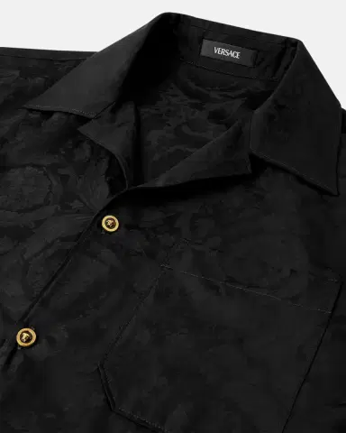 Versace Jacquard Cotton-Poplin Shirt | Thumbnail 2 Versace Jacquard Cotton-Poplin Shirt | Thumbnail 2